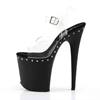 Pleaser - FLAMINGO808ABLS Sandale à bride à la cheville, Pole dance chaussures - Chaussures de pole dance - Noir/Transparent Product image
